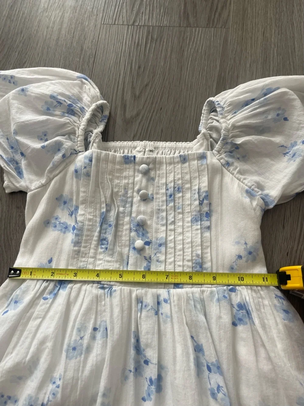 Abercrombie and fitch Girls White and Light Blue Floral Summer Dress